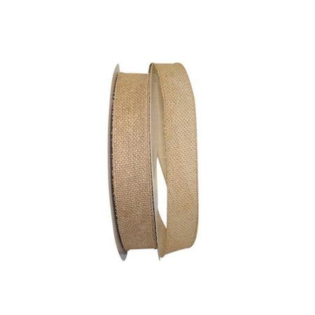 RELIANT RIBBON Reliant Ribbon 92694W-750-09K Burlap Value Wired Edge Ribbon - Natural - 1.5 in. x 50 yards 92694W-750-09K